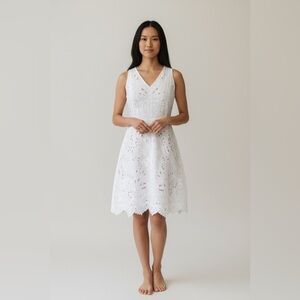 Theory white Lace Midi Dress